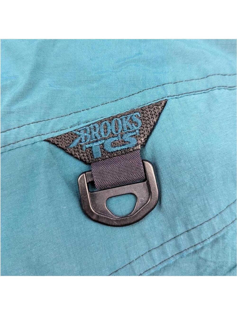 Vintage 90s Brooks TCS tech windbreaker Turquoise jacket - Picture 3 of 8